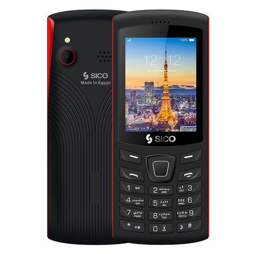 موبايل سيكو SICO Extra 2 - 2.4-inch Dual SIM Mobile Phone - Black/Red من جوميا  