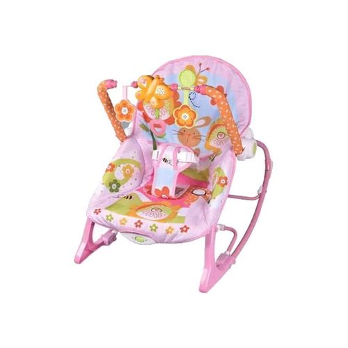 Premium Pink Infant-to-Toddler Soothing Rocker and Musical Activity Seat