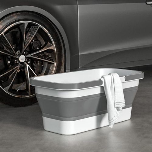 Folding Silicone Wash Tub 18L – Collapsible Laundry Basket for Clothes, Baby Bath, Cleaning, Camping & Travel – Portable Plastic Bucket, Lightweight, Rust-Resistant, Space-Saving Household Essential