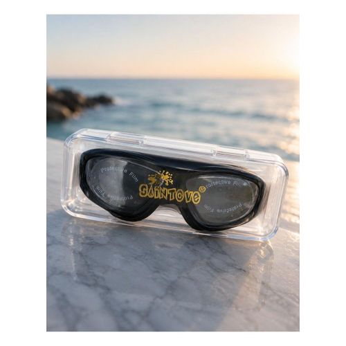 Professional Waterproof Swimming Goggles with Hard Protective Clear Case