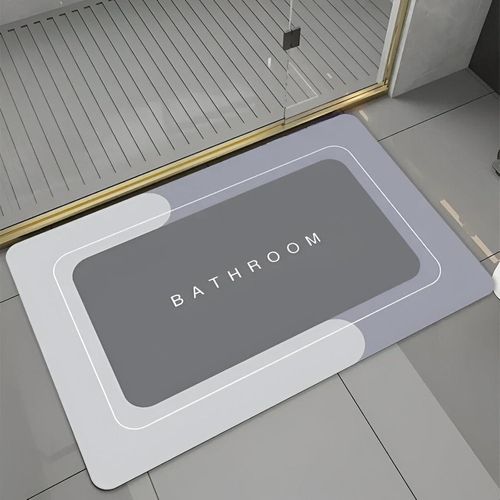 Thin Bath Rug - Ultra-Thin Non-Slip Mat for Shower and Bathroom Floors, Highly Absorbent and Quick-Drying, 40x60cm, Vibrant Colors