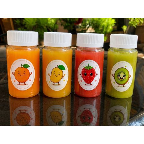 Cartoon Fruits Kids Transparent Plastic Juice Bottles