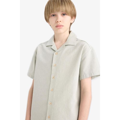 100% Cotton Oversize Wide Fit Polo Neck Muslin Short Sleeve Shirt Men Kids