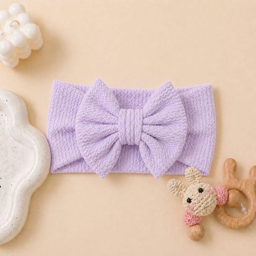 Classic wide-bow baby headband perfect hair accessories for infants and newborns ultra-soft and stretchy baby headband.