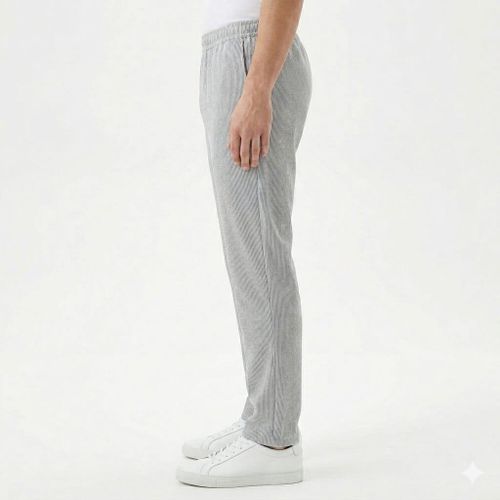 Basic Plain Comfy Regular Fit Pants - Grey