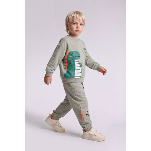2 piece Regular Fit Crew Neck Animal Set