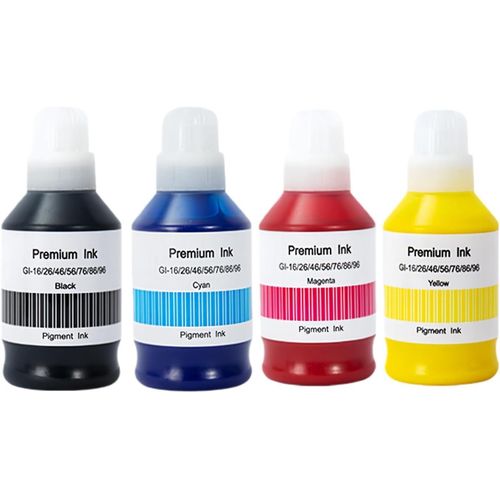 GI-46 Ink set 4-Color Multipack for GI-46 GI46 Compatible for MAXIFY GX6040 GX7040GX3080 GX5500 GX5580 GX6580 GX7070 GX7030 GX6500 printes (PigmentBlack Cyan Magenta Yellow)