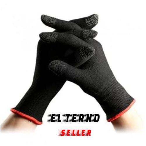 قفازات ألعاب ببجي كاملة اليد - سوداء