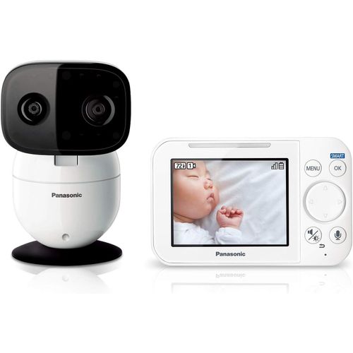 Baby Monitor with Camera and Audio, 3.5 Color Video Baby Monitor, 1500-ft Long Range, Secure Connection, 2-Way Talk, Soothing Sounds, Remote Pan, Tilt, Zoom - 1 Camera - KX-HN4101W (White)
