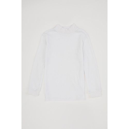 Knitted Long Sleeve T-Shirt - White