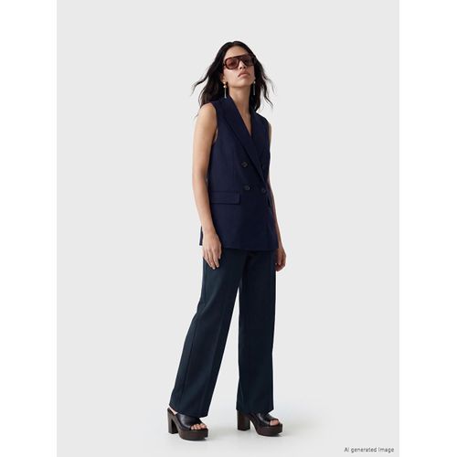 High Waisted Wide Leg Women's Trousers