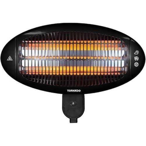 Wall Mounted Halogen Heater 2000W Black THH-2000W