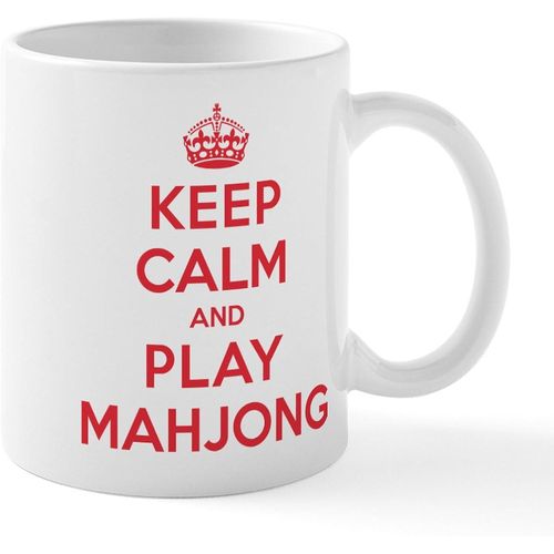 Gifticious Keep Calm Play Mahjong Mug 11 oz Ceramic Coffee Mug -Souq Masr Exclusive