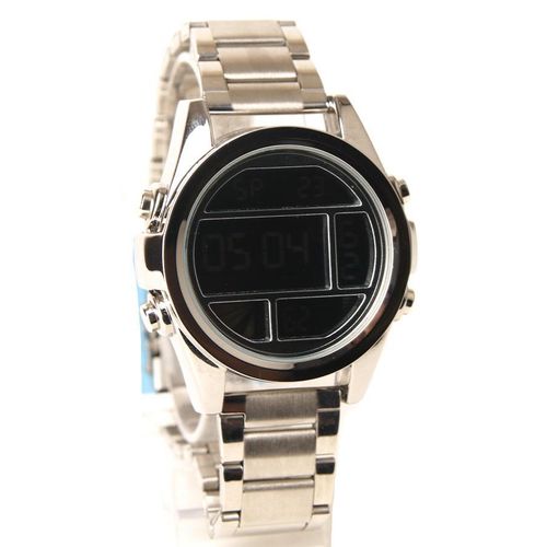 Men’s Casual Digital Watch with Black Dial & Stainless Steel Silver