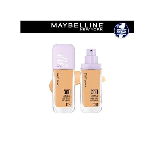 MAYBELLINE NEW YORK MAYBELLINE SUPER STAY LUMI-MATTE FOUNDATION 30H LONGWEAR, LIGHTWEIGHT, WATERPROOF, SWEATPROOF, HEATPROOF, STAY TRUE TO TONE ALL DAY, 128