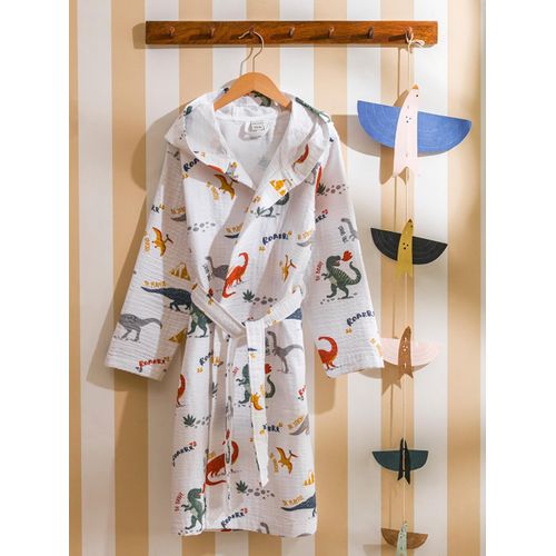Printed Hooded Boy's Bathrobe