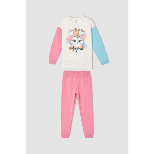 Girl Regular Fit Knitted Set - Ecru