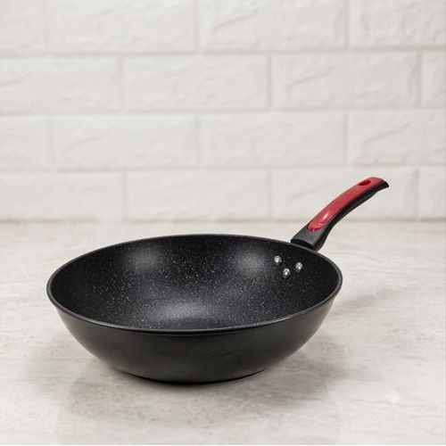 Large Non-Stick Deep Frying Pan - Deep Skillet for Frying, Sautéing & Browning - Multi-Purpose Cookware with Even Heat Distribution - Healthy Cooking with Less Oil - Black