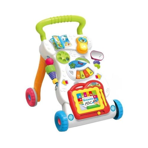 Interactive Baby Learning Walker and Educational Activity Center with Musical Piano and Drawing Board