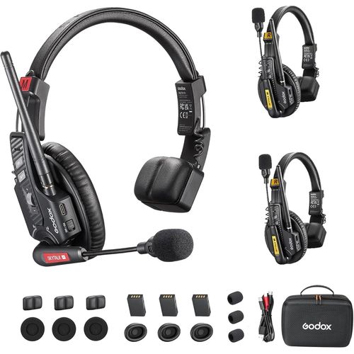 SkyTalk Air 3S 2.4GHz Wireless Intercom System Headset for 3-Person