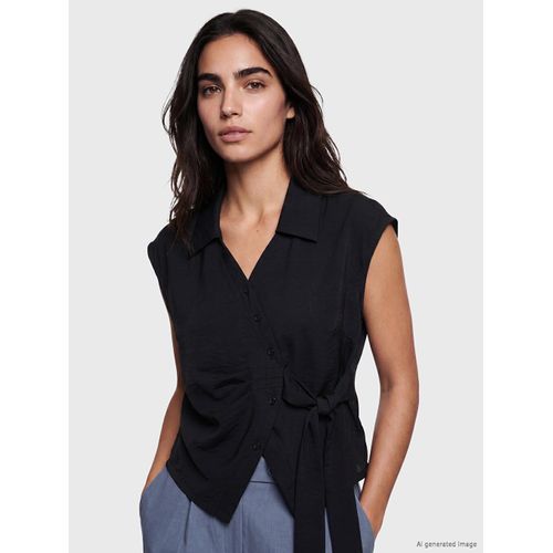 Wrap Cut Tied Women's Shirt