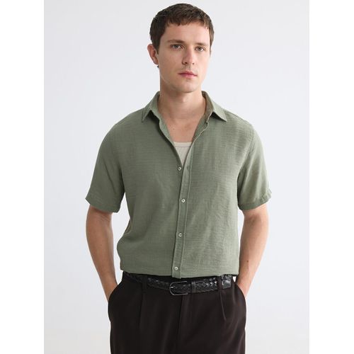 Regular Fit Crinkle Men's Shirt