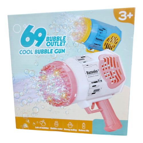 Bubble Machine Gun with Colorful Lights , 69 Holes 6000+ Bubbles Per Minute Bubbles for Adults Kids Toddlers Bubble Maker Toys for Indoor Outdoor Birthday Wedding Party Gift