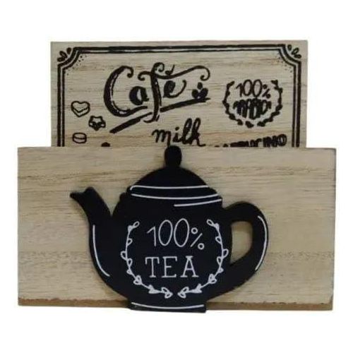 Wooden tea coaster set with a teapot design, kitchen decor