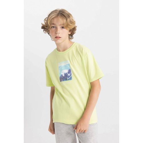 Boy Regular Fit Short Sleeve T-Shirt - Lt.Green