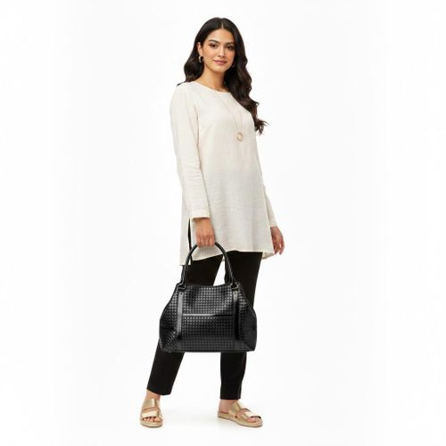 حقيبة يد نسائية من الجلد الفاخر بنمط أنيق - حقيبة عملية وأنيقة للاستخدام اليومي والعمل