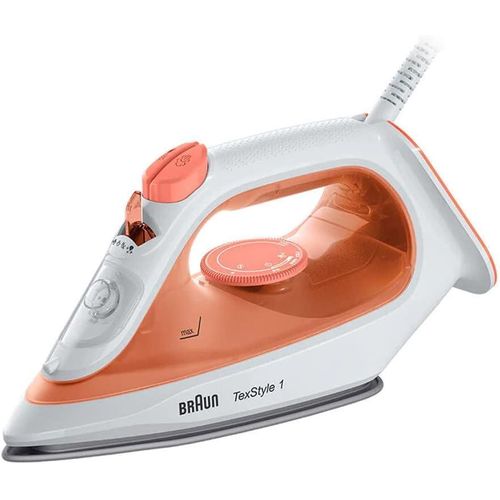 Household TexStyle 1 Steam Iron SI 1009, 1900 Watts, 50% Energy Saving, Orange