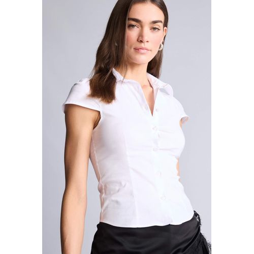 Slim Fit Shirt Collar Short Sleeve Shirt