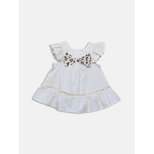 Square Collar Girl's Linen Dress