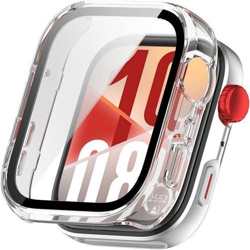 Case and Screen Protector for Huawei Watch Fit 4, All-around Anti Scratch Shockproof Protective Hard PC Full Cover Tempered Glass Compatible with Huawei Watch Fit 4 (Transparent)