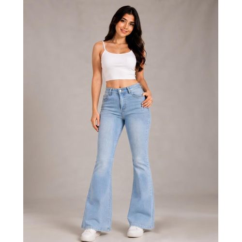 Women’s High Waist Charleston Jeans – Sky Blue