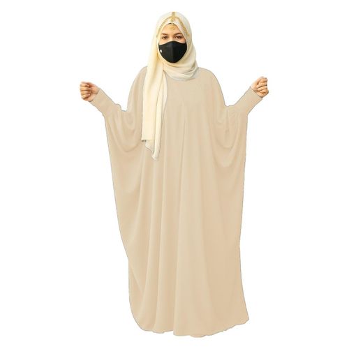 عباية الخامة كريب رويال مكون من 1 قطعة موديل 7009 , كافيه