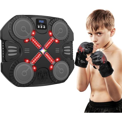 Music Boxing Machine Sport Toys for Kids and Adults,Wall Mounted Bluetooth Smart Punching Target,Training Pad Toy with Boxing Glove,Ideas Toys for Boys Girls Kids 3 4 5 6 7 8 9 10 11 12+ Years Old