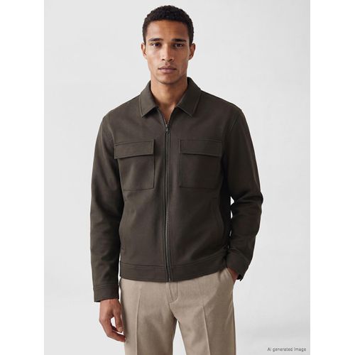 Standard Fit Shirt Collar Men's Coat