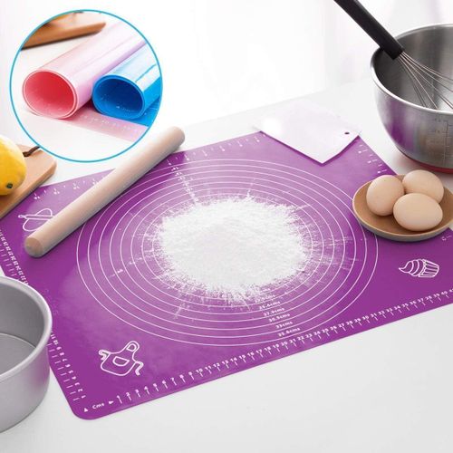 Thick Silicone Dough Mat (3 Pack) - Non-Stick, Durable and Flexible, Ideal for Pastry and Desserts