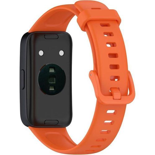Replacement Strap Compatible For Huawei Band 8/9 / 9 NFC Solid Color Colorful Buckle Silicone Watch Band(Orange)