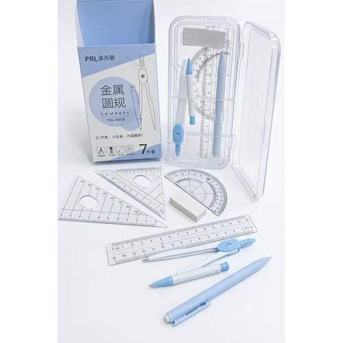 7-piece geometry set (multiple shapes and colors)