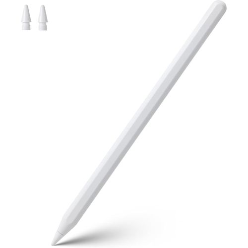 Stylus Pen for iPad, Apple Pencil 2nd Generation Alternative, Magnetic Wireless Charging, Active Capacitive Lapiz Precision iPencil for iPad Air 5th 4th Gen, iPad Pro 12.9 11 inch, iPad Mini 6 (White)