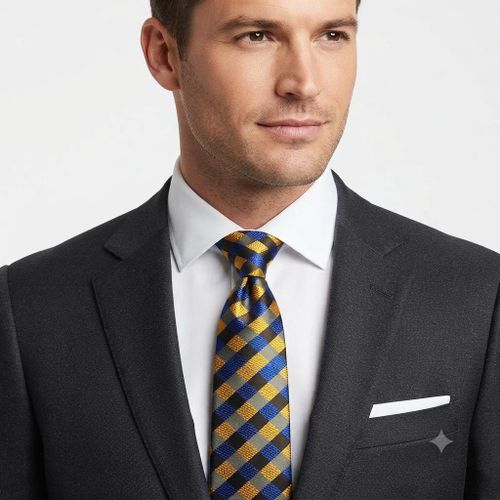 Add a touch of sophistication and luxury to your formal look with this carefully crafted tie that combines classic elegance with a modern design. Made from high-quality polyester, it offers a soft feel and a polished look that lasts all day.