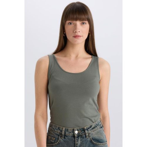 Woman Round Collar Slim Fit Athlete - Lt.Khaki