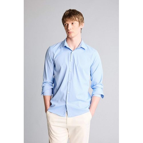 Slim Fit Striped Poplin Shirt