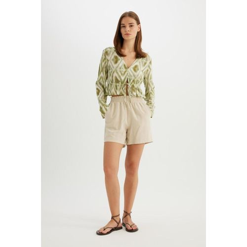 Woman Casual Woven Bottom - Stone