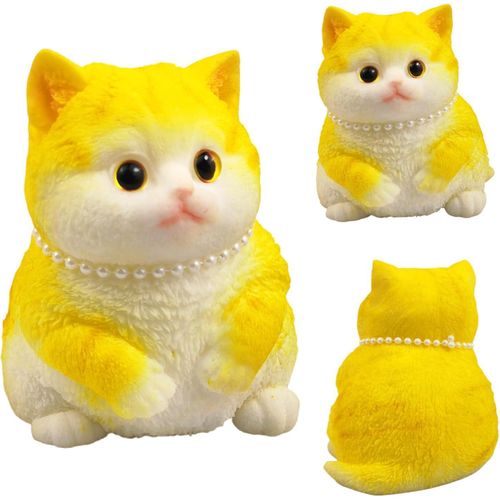 Hand Painted Cat Squishy Toys Ultra Soft Kitty Squeeze Fidget Toys for Stress Relief ,Kawaii Squishies Sticky Animal Toys for Adults Kids,Decompression Sensory Balls Toys