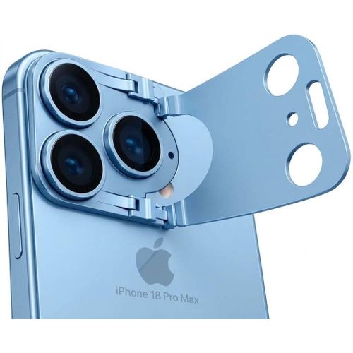 for iphone 18 Pro Max Camera Lens Protector Matte Metal Keep Original Shooting Shatterproof HD Tempered Glass Screen Cover Titanium,Anti Scratch,Anti Fingerprint,BLUE