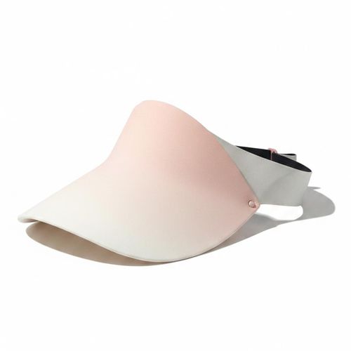 Adjustable sun visor hat - Wide brim sports cap for UV protection - Gradient pink