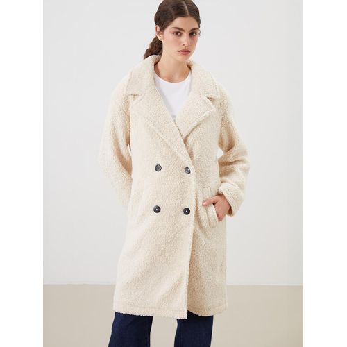 Double Breasted Women's Plush Overcoat
